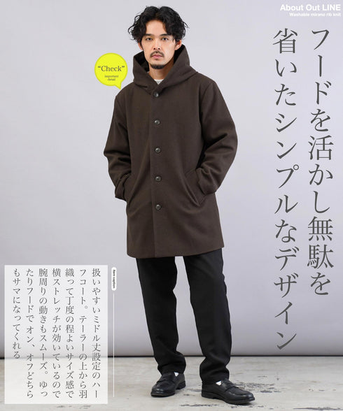 テックメルトンフーデッドコート
